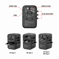 Verbatim Travel Adapter 65W UTA-05