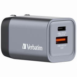 Verbatim 35W GaN Compact Travel Charger and Adaptors EU, UK US