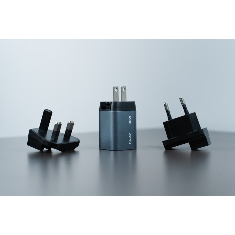 Verbatim 35W GaN Kompaktes Reise-Ladegerät für EU, UK und US