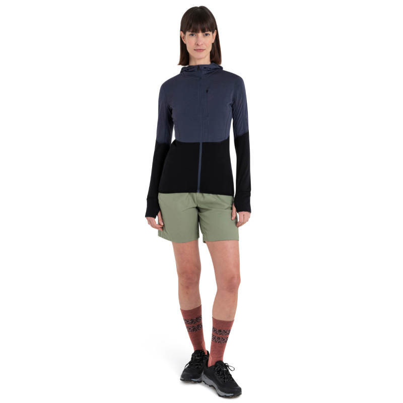 Icebreaker Merino Blend Realfleece Descender Zip-Hoodie Women